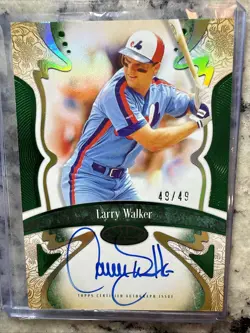 2026 Topps Tier One Larry Walker Connoisseurs Autograph Card 49/49 Bookend! - Image 1