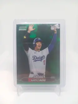 2024 Topps Stadium Club - Shohei Ohtani #200 Chrome Green Refractor - Image 1