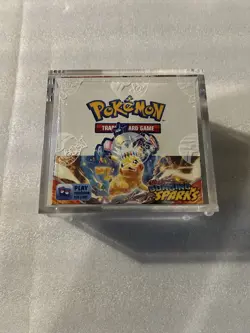 Pokemon Surging Sparks Booster Box With Acrylic Case New - Ships Double Boxed - Image 1
