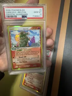 Ludicolo Crystal Guardians Reverse Psa 10 & Ludicolo Holo Psa 9 Sequential Set - Image 4