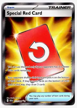 Special Red Card 113/086 Ultra Rare Chaos Rising Pokemon Holo NM - Image 1