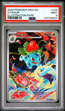 Ivysaur 134/132 Pokemon 2025 MEG EN Illustration Rare PSA 9 MINT - Image 1
