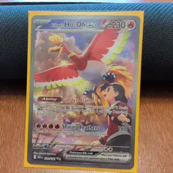 Ethan's Ho-Oh Ex 230/182 Special Illustration Rare Holo SV10: Destined Rivals NM - Image 1