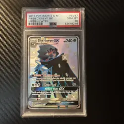 Pokemon Sun & Moon Hidden Fates - PSA 10 Decidueye GX SV47/SV94 - Image 1