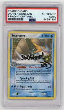 PSA Signed Darren Dunstan Swampert Holo 2005 Pokemon Emerald 11/106 - Image 1