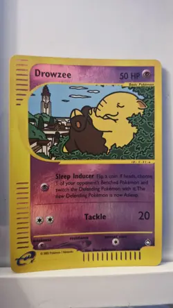 Drowzee 74/147 Aquapolis Reverse Holo Pokemon Card NM/LP Vintage E-Reader - Image 1