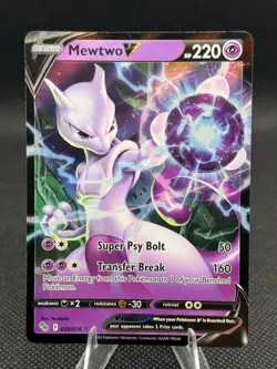 Mewtwo V Pokemon GO 030/078 Ultra Rare Full Art Holo 220 HP EN 2022 - Image 1
