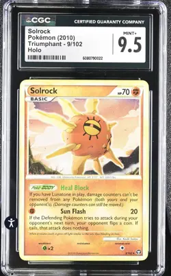 Solrock 9/102 Triumphant Holo Rare 2010 CGC 9.5 MINT+ - Image 2