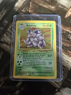 Pokemon TCG Nidoking 11/102 Base Set Holo Rare 90 HP 1999 Holo English - Image 1