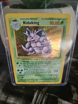 Pokemon TCG Nidoking 11/102 Base Set Holo Rare 90 HP 1999 Holo English - Image 2