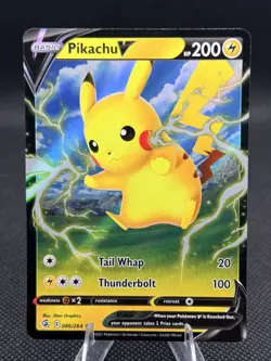 Pikachu V 086/264 Holo V Rare Fusion Strike Pokemon Near Mint - Image 1