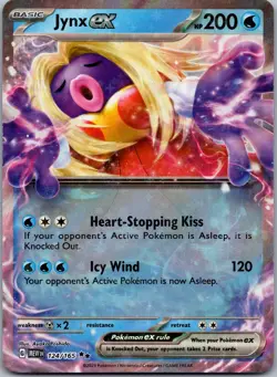JYNX EX 124/165 DOUBLE RARE 151 POKEMON NM - Image 1