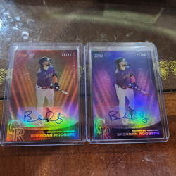 LOT OF 2 Brendan Rogers autographs /25 & /99 - 2022 Topps x Steve Aoki Baseball - Image 1