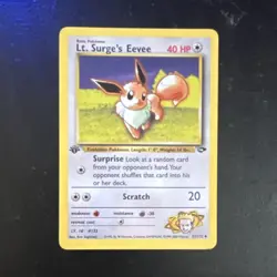 Lt. Surge's Eevee 51/132 Gym Challenge 1st Edition NM - Image 1