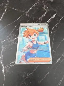Misty's Vitality 111/064 Pokemon TCG Pitch Black Trainer Full Art Ultra Rare - Image 2