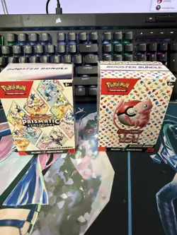 Pokemon Prismatic Evolution/151 EMPTY 2 Booster Bundle Boxes with Sleeves (READ) - Image 1