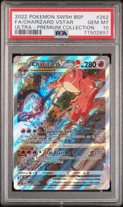 PSA 10 GEM MINT Charizard Vstar UPC Promo Full Art Holo Pokemon SWSH262 - Image 1