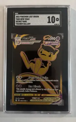 Pokemon Mew VMAX Secret Rare Holo 310 HP TG30 Lost Origin Trainer Gallery SGC 10 - Image 1