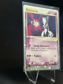 Pokemon Mewtwo EX TCG 101/109 Ruby & Sapphire Ultra Rare Swirl 2003 - Image 3