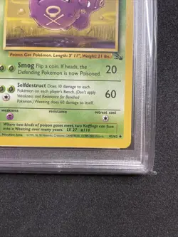 Pokemon Weezing 1999-2000 Copyright Fossil Unlimited #45 PSA 9 “Third Print” AUS - Image 3