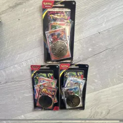 Pokemon TCG Phantasmal Flames Pack Lot - 3 Packs 3 Cards English Jumbo Coin - Image 1