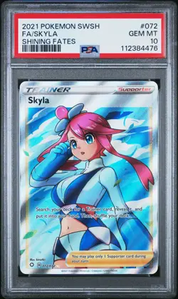 PSA 10 GEM MINT Skyla Shining Fates Full Art Holo Pokemon 072/072 - Image 1