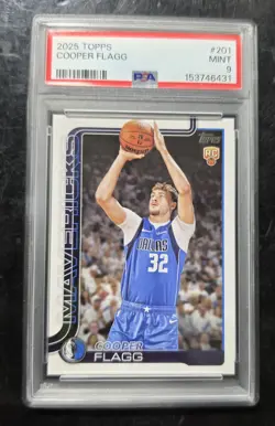 2025 Topps Cooper Flagg RC #201 PSA 9 MINT - Image 1
