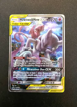 Pokemon TCG Mewtwo & Mew GX SM191 Holo Trading Card Black Star Promo MP - Image 1