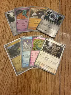 Pokemon Black Bolt Lot Of 8 Masterball Reverse Foils Perfect For Master Set - Image 1