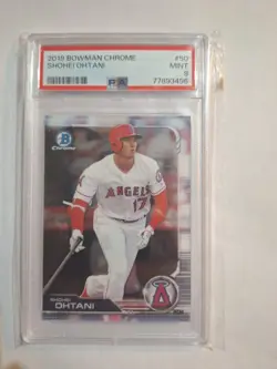 2019 BOWMAN CHROME #50 SHOHEI OHTANI 2ND YEAR ANGELS DODGERS MVP PSA 9 MINT! - Image 1