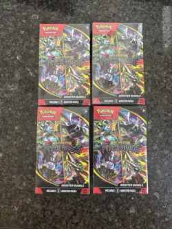Pokemon TCG Mega Evolution Pitch Black Booster Bundle Lot of 4 Factory Sealed - Image 1