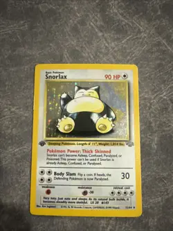 Snorlax 1st Edition Holo Pokemon Card 11/64 - Image 1