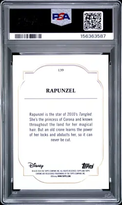 2024 Topps Chrome Disney #139 Rapunzel Gold Refractor /50 PSA 9 - Image 2