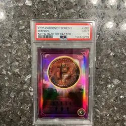 2025 Currency Series 5 BITCOIN Meta-Rare Refractor PSA 9 POP 1 NONE HIGHER!!! - Image 2