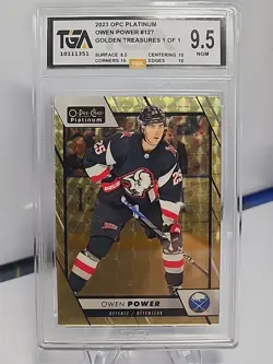 2023 opc platinum #127 Owen Power Golden Treasures 1of1 TGA 9.5 - Image 1