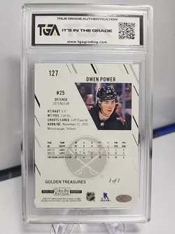 2023 opc platinum #127 Owen Power Golden Treasures 1of1 TGA 9.5 - Image 2