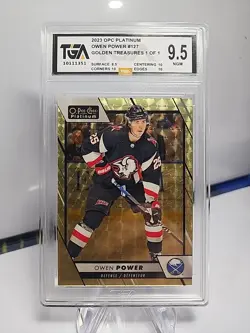 2023 opc platinum #127 Owen Power Golden Treasures 1of1 TGA 9.5 - Image 3