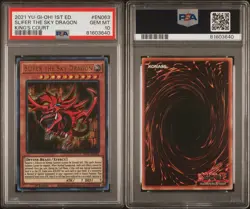 2021 YU-GI-OH! #EN001 SLIFER THE SKY DRAGON KING’S COURT PSA 10 GEM MINT - Image 3