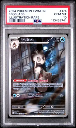 PSA 10 GEM MINT Froslass Illustration Rare Pokemon Twilight Masquerade 174/167 - Image 1