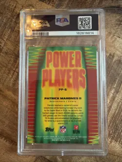 Patrick Mahomes II Power Players X Factor 2025 Topps Chrome Chiefs QB PSA 10 - Image 2