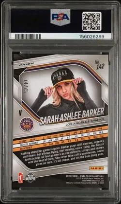 2025 Panini Prizm WNBA 142 Sarah Ashlee Barker Red Power /75 PSA 10 (POP 1) - Image 2