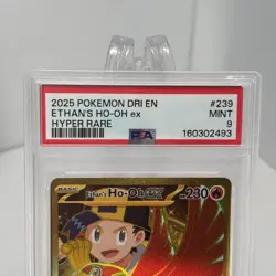 2025 POKEMON DRI EN-DESTINED RIVALS HYPER RARE #239 ETHAN'S HO-OH EX PSA 9 - Image 2