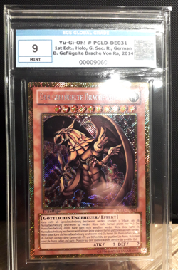 Yu-Gi-Oh! Der geflugelte Drache von Ra, PGLD-DE031, 1. A., DE, EGS/PSA 9 Mint - Image 1