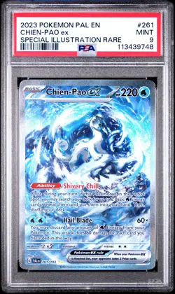PSA 9 MINT Chien-Pao Ex SIR Pokemon Paldea Evolved 261/193 - Image 1