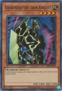 Yu-Gi-Oh! TCG PSV-EN101 Gearfried the Iron Knight Super Rare Unlimited NM - Image 1