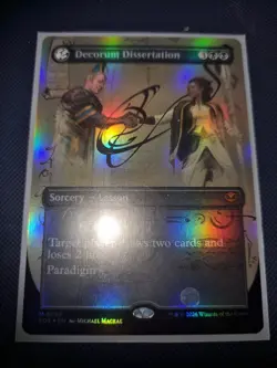 Decorum Dissertation NM BORDERLESS FOIL SECRETS OF STRIXHAVEN MTG - Image 1