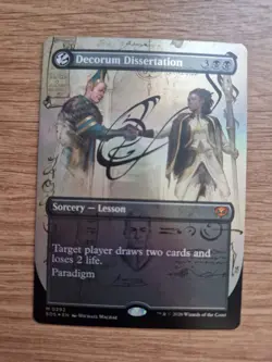 MTG Decorum Dissertation #292 (Borderless) (M) Foil Secrets of Strixhaven SOS NM - Image 1