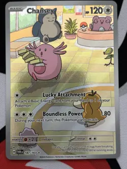 Pokemon Chansey 187 Twilight Masquerade Holo Full Art Near Mint Psyduck Ditto - Image 1