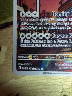 Pokemon Iron Jugulis TCG Holo Card Paradox Rift 216/182 Illustration Rare - Image 3