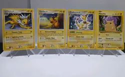 Vintage Pokemon Lightning Lot (4 Cards) - Jolteon Raichu Ampharos Pikachu - NM - Image 1
